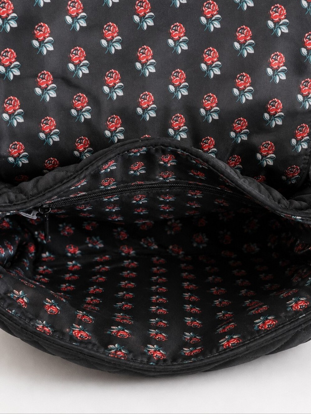Vera Bradley Classic Black Microfiber Quilted Crossbody Purse - Picture 9 of 10